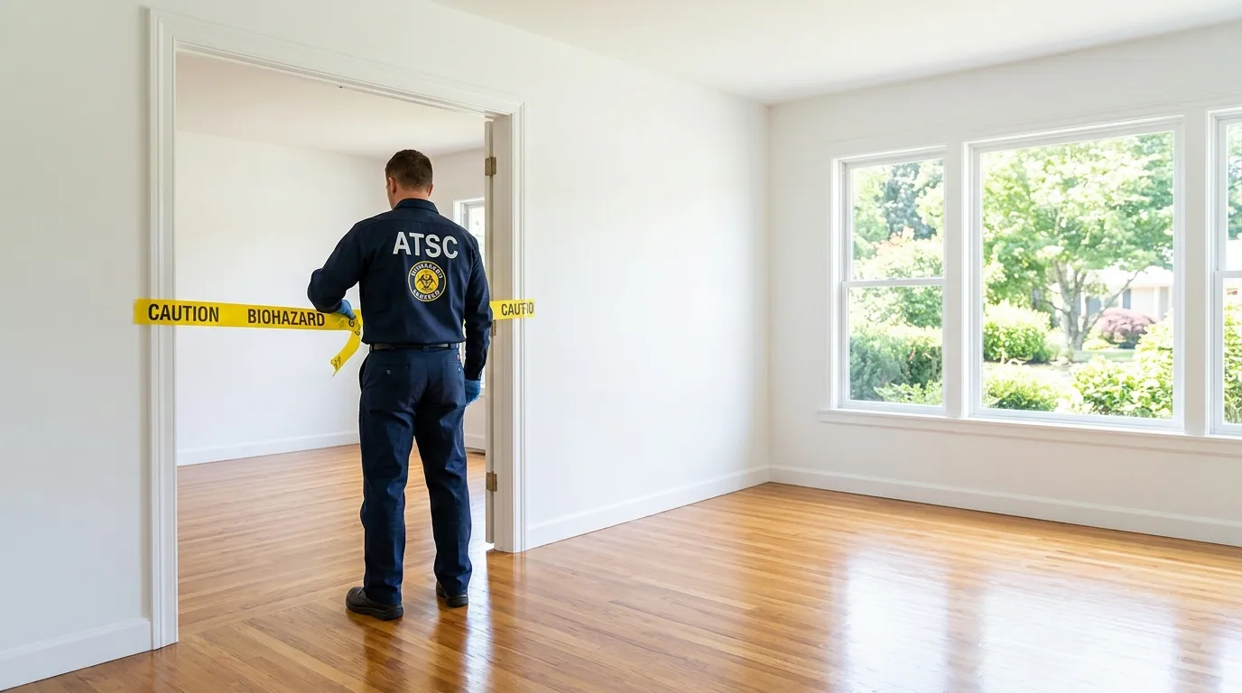 Certified biohazard cleanup crew performing Decomposition Cleanup in Coon Rapids